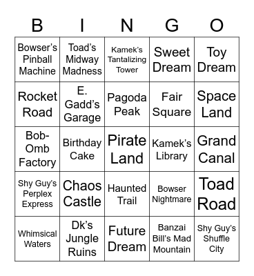 Jet Round 1 (Mario Party) Bingo Card