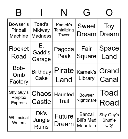 Jet Round 1 (Mario Party) Bingo Card