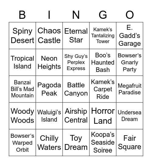 Jet Round 2 (Mario party) Bingo Card