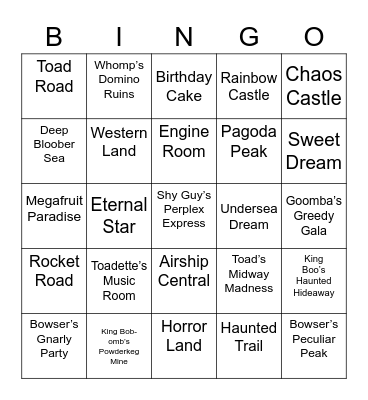 Cobalt ROUND 1[Mario Party] Bingo Card