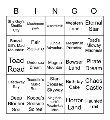 Skull Round 1 (Mario Party) Bingo Card