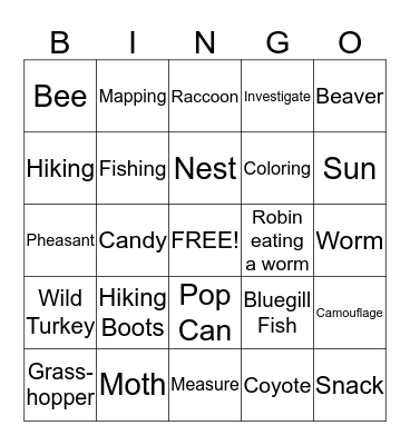 Leap Into Outdoor Fun Bingo Card