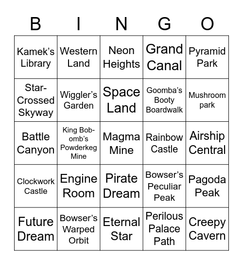 Skull Round 2 (Mario Party) Bingo Card