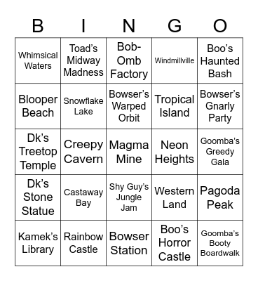 MarioMart Round 2 (Mario Party) Bingo Card