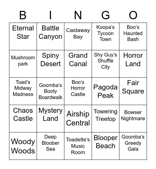 Kendo ROUND 1 [Mario Party] Bingo Card