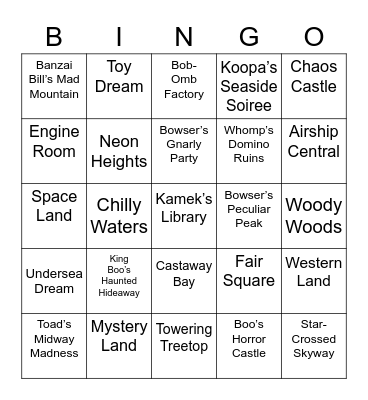 Kendo ROUND 2 [Mario Party] Bingo Card
