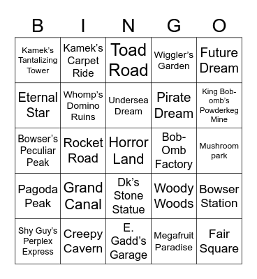 Joe Round 1 (Mario Party) Bingo Card