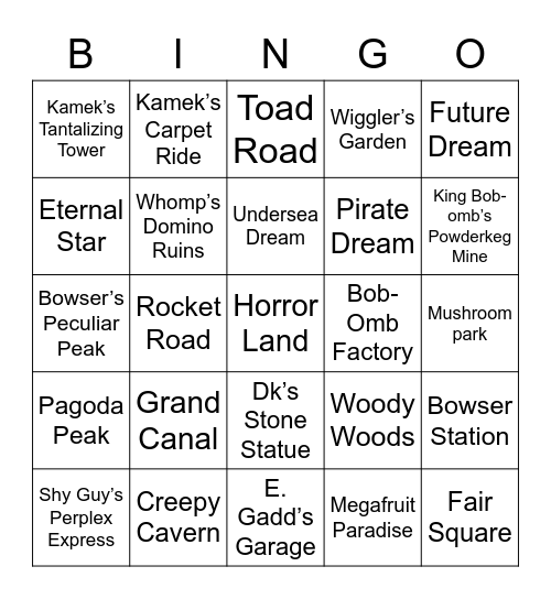 Joe Round 1 (Mario Party) Bingo Card