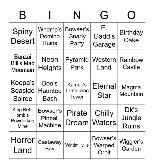 Lycanroc Round 2 (Mario Party) Bingo Card