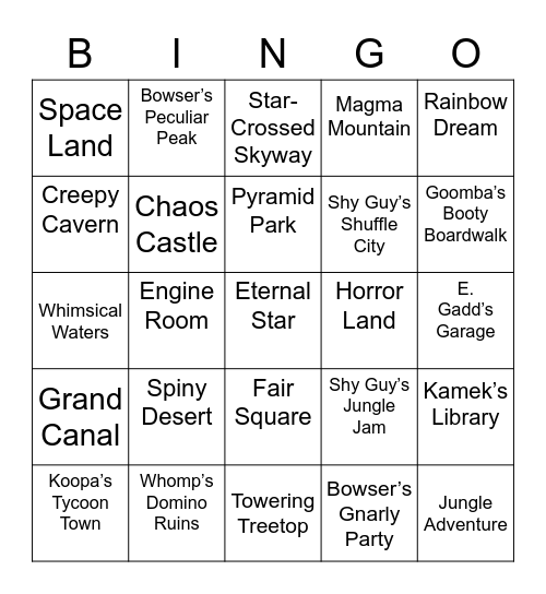 J2Andi ROUND 1 [Mario Party] Bingo Card