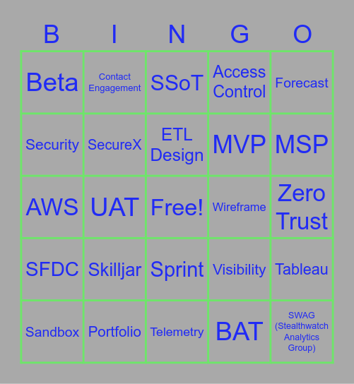 D&I Bingo Card