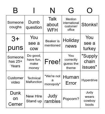 Epid Boingo Bingo Card