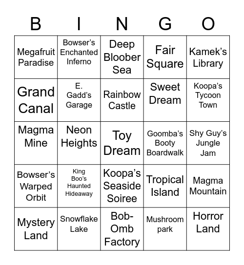 J2Andi ROUND 2 [Mario Party] Bingo Card