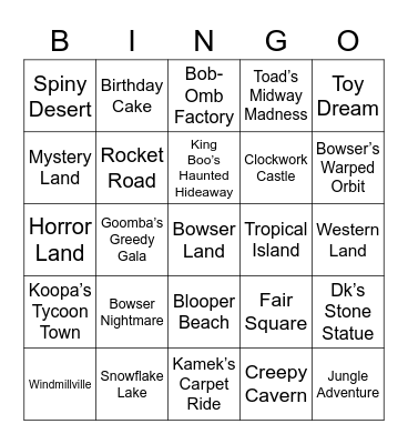 Holly Round 1 (Mario Party) Bingo Card