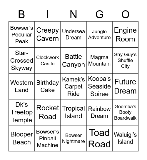 Holly Round 2 (Mario party) Bingo Card