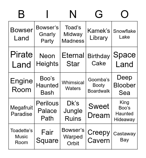 Zekrom Round 1 (Mario Party) Bingo Card