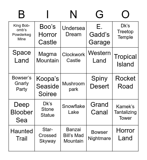 DrSololek ROUND 2 [Mario Party] Bingo Card