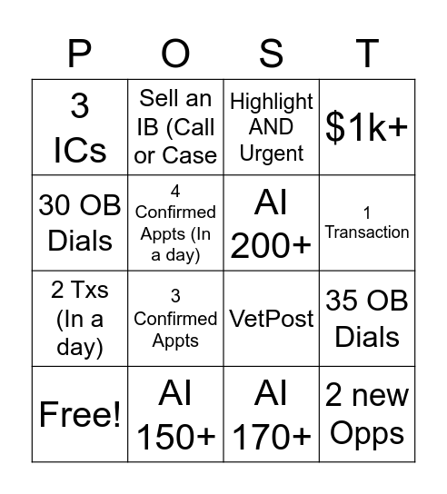 Towletal Conversion - Total Destruction Bingo Card