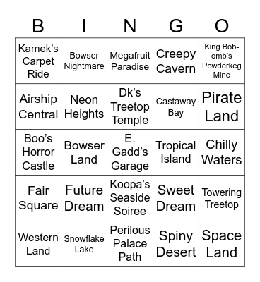 Zekrom Round 2 (Mario Party) Bingo Card