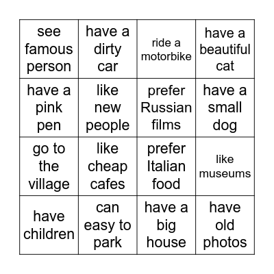 Find someone who... Bingo Card