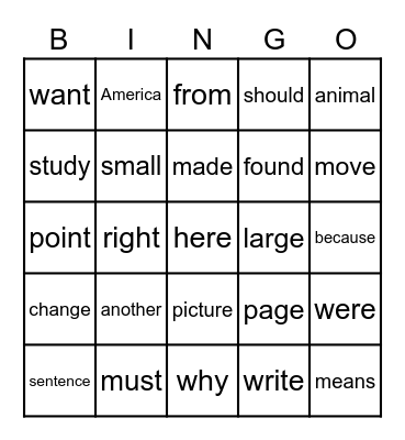 Bingo Card