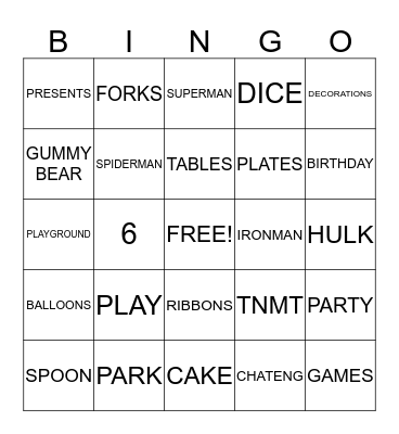 Happy Birthday ChaTeng Bingo Card