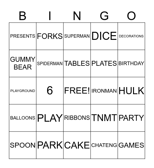 Happy Birthday ChaTeng Bingo Card