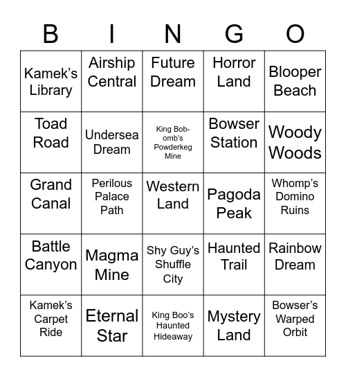 Irri ROUND 2 [Mario Party] Bingo Card