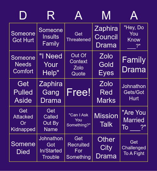 ONSEN BINGO! Bingo Card