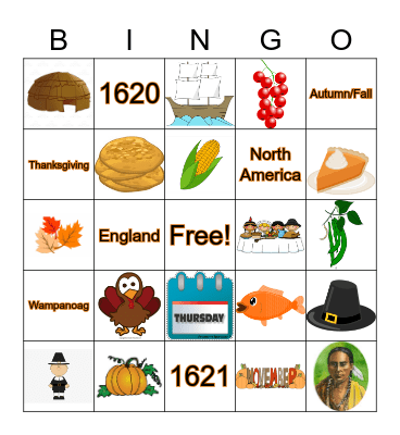 Thanksgiving Bingo Card
