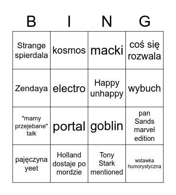 pajponk zwiastun Bingo Card