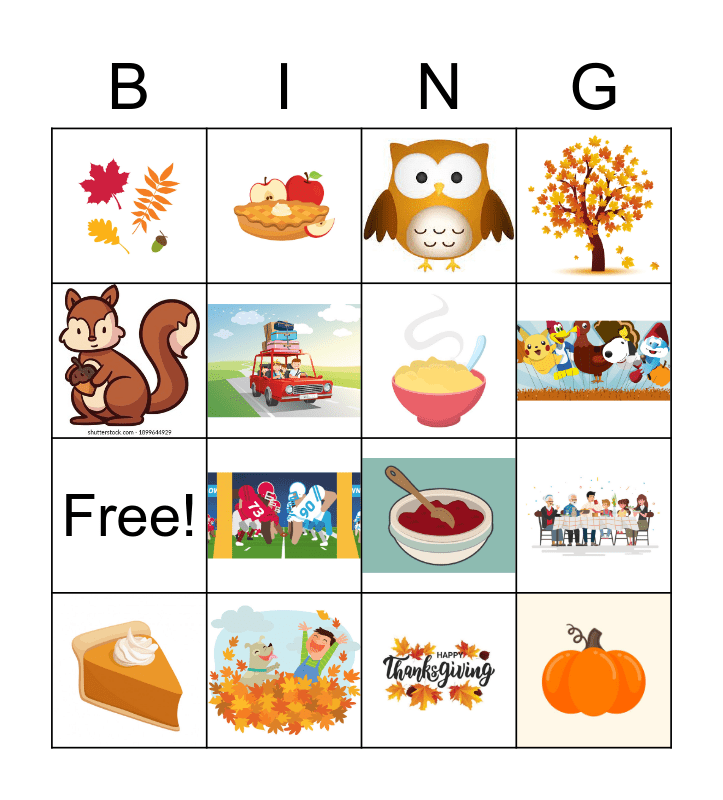 free bingo thanksgiving game cards