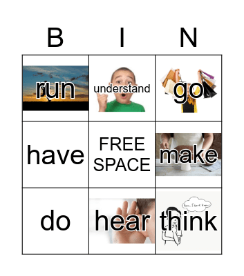 Past Tense Bingo - Reverse (irregular verbs) Bingo Card