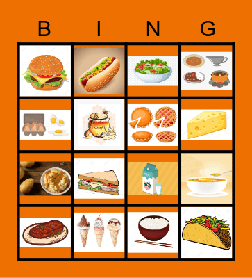 Food First Sound Bingo Card