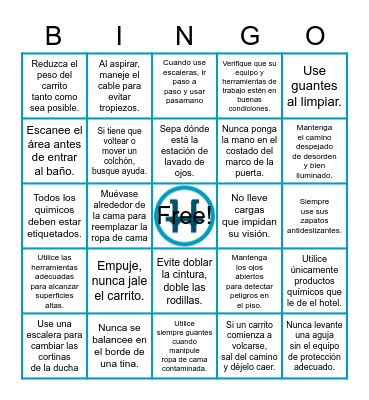 Safety Bingo Card