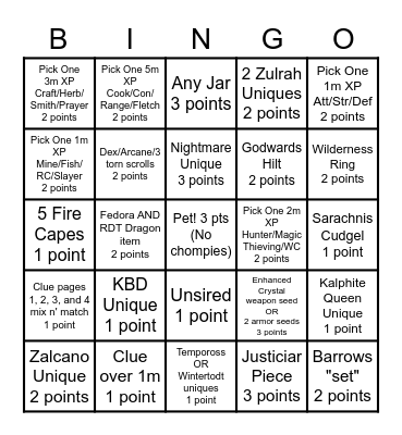 Mercy November 2021 Bingo Card
