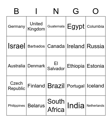 Calvary November Bingo Card