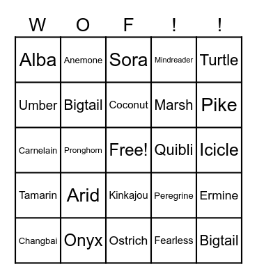 Wings of Fire Jade Mountain Academy Bingo! Bingo Card