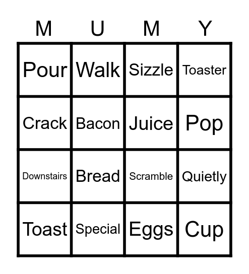 Mother's Day Bingo Card