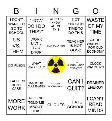 TOXIC WORKPLACE Bingo Card
