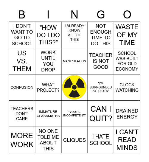 TOXIC WORKPLACE Bingo Card