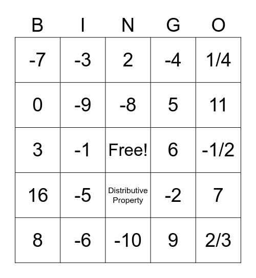 Multi-Step Bingo! Bingo Card