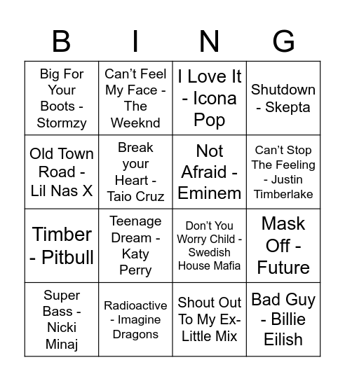 2010's Bingo Card