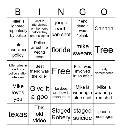 That Chaper Bingo Card