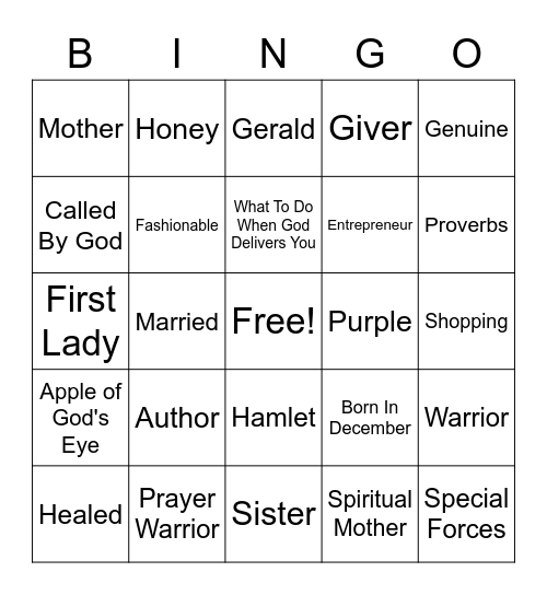 Birthday Bingo Card