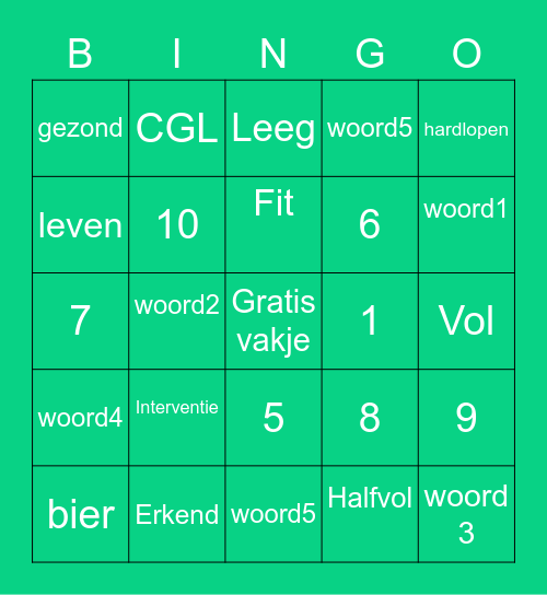 BENOIT'S BINGO Card