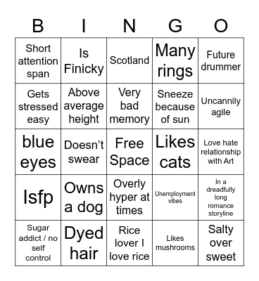 Krust Bingo Card
