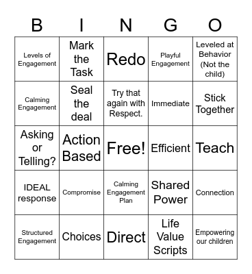 Module Seven Bingo Card