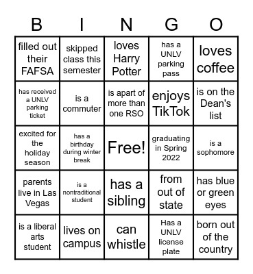 Presidents' Advisory Council #2 Bingo Card