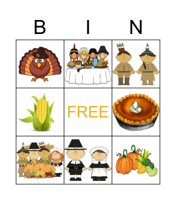 THANKSGIVING Bingo Card